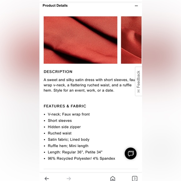 Satin ruched mini dress - Picture 7 of 7